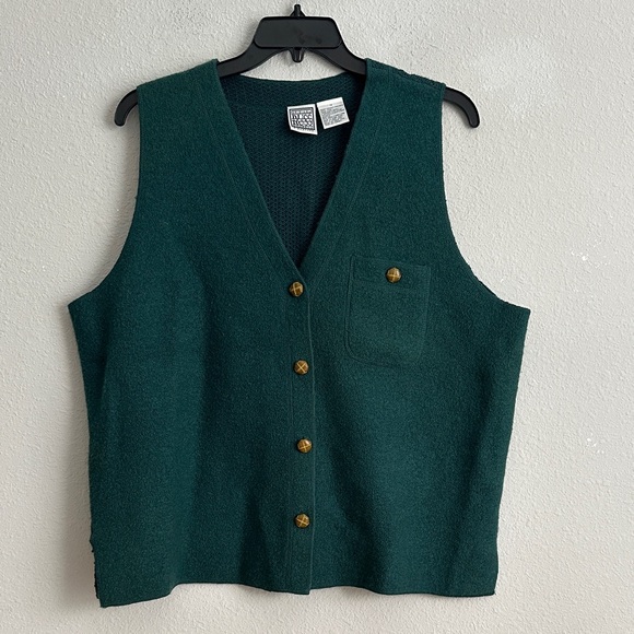original russ sport Jackets & Blazers - Womens vintage original RUSS sports company signature %100 WOOL sweater vest 1X
